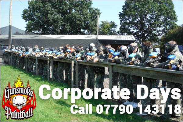 Corporate days for your employees at Gunsmoke Paintball