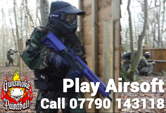 Play airsoft every 2nd sunday each month